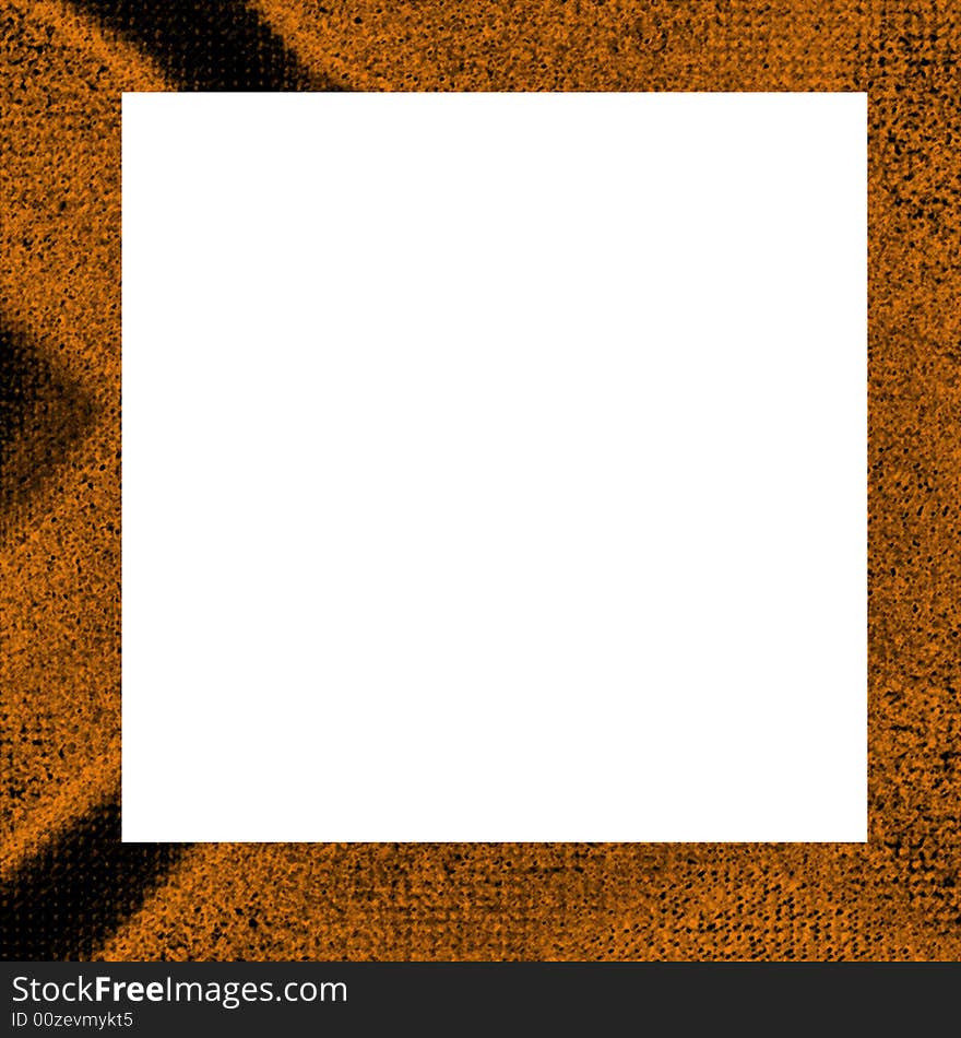 This is a patterned and textured frame with orange and black. This is a patterned and textured frame with orange and black.