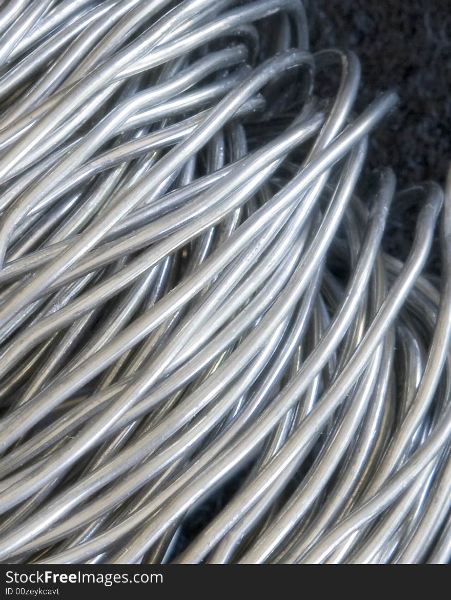 Closeup of a spool of solder wire.