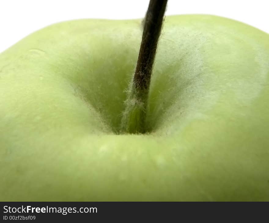 Close-up of green apple. This image has been converted from a RAW-format. Close-up of green apple. This image has been converted from a RAW-format.