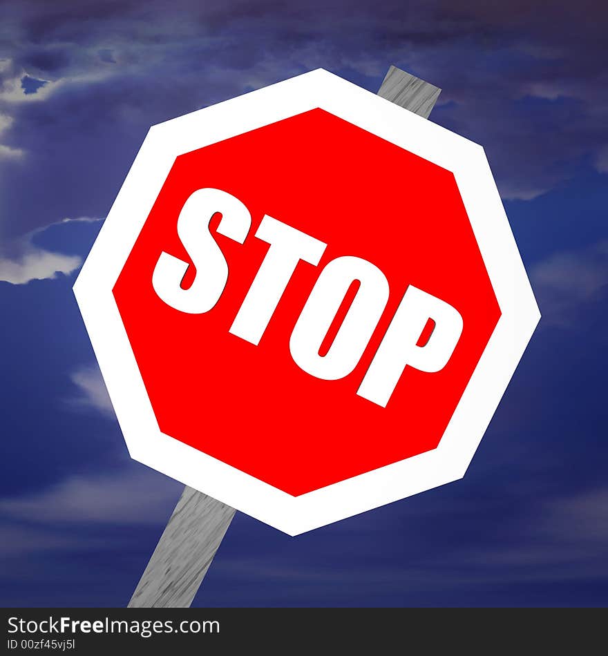 Warning sign - STOP