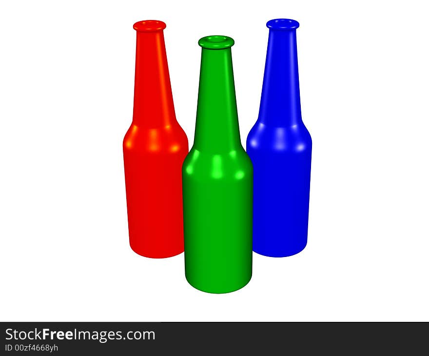 Three Color Bottles