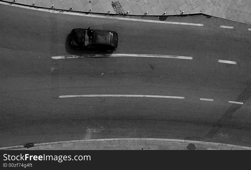 Car on road