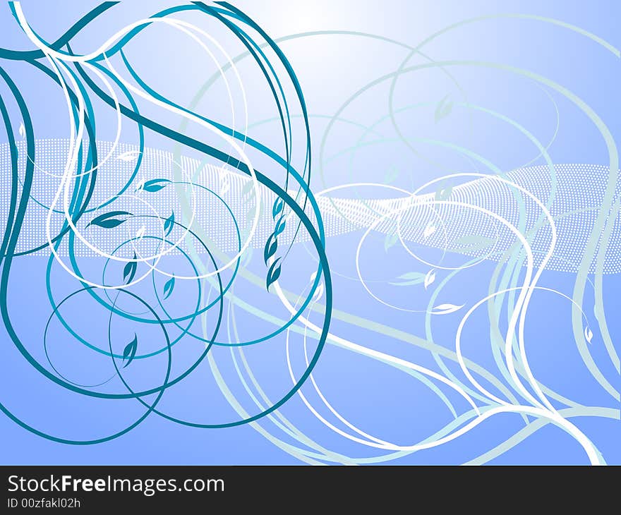 Elegant cool swirly curls  illustration. Elegant cool swirly curls  illustration