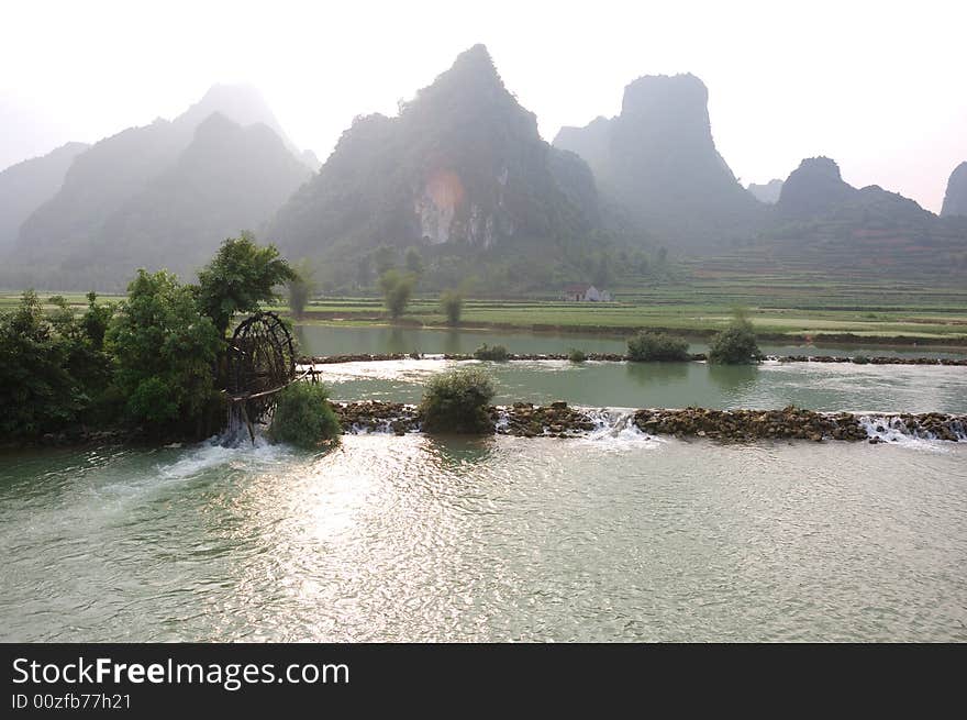 Mountainous landscape of Cao Bang