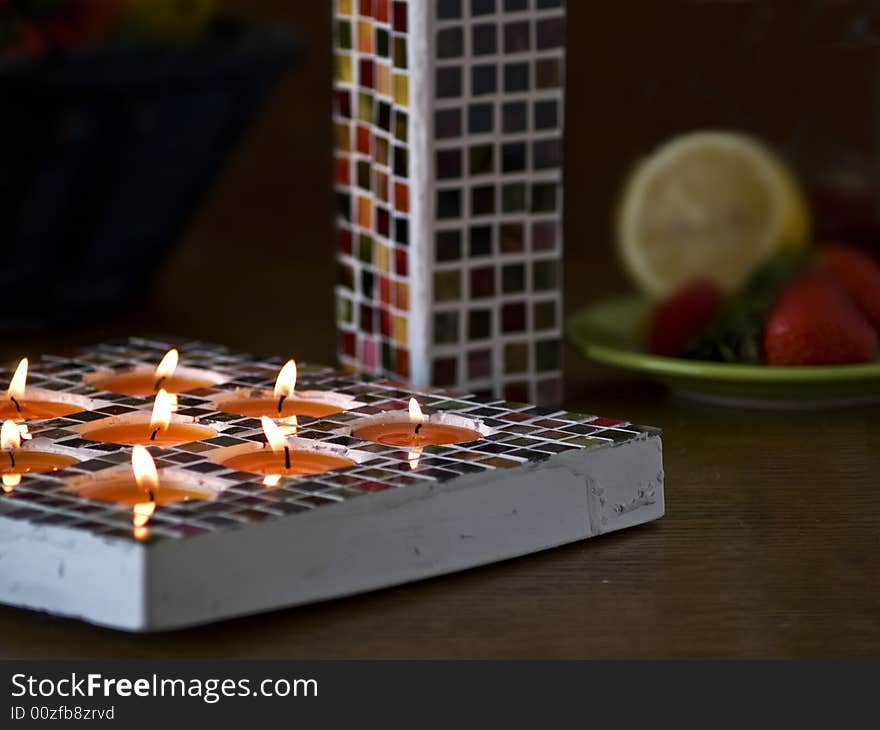 Mosaic candle holder