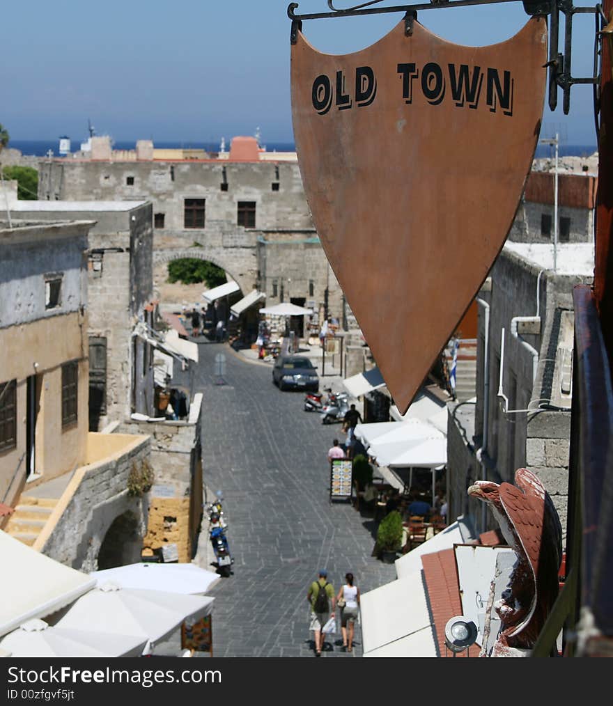 Old town coffee-bar in Greece