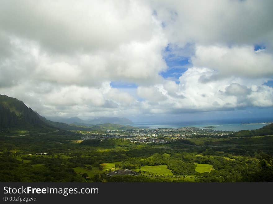 Hawaii under the beautiful clouds. Hawaii under the beautiful clouds