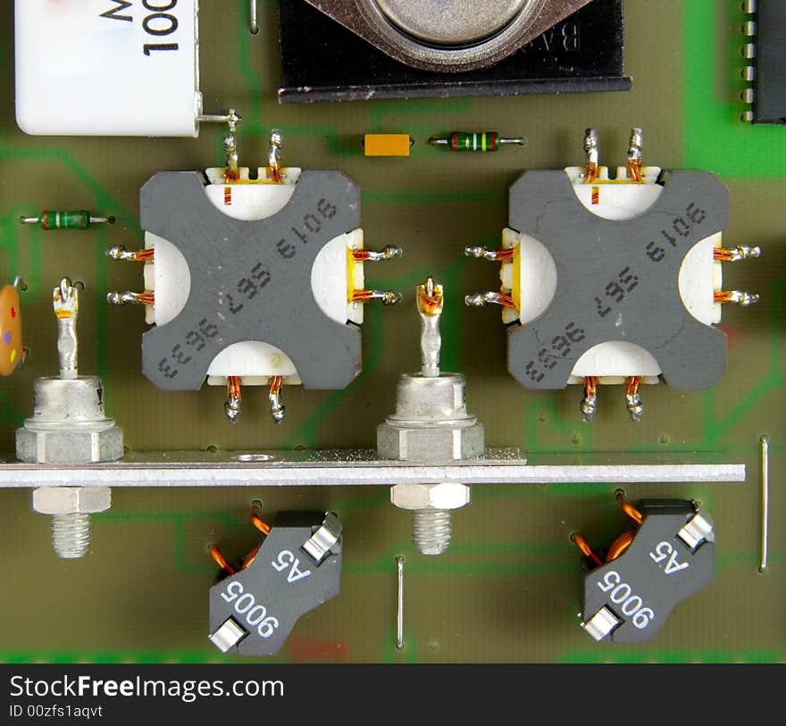 The printed circuit-board with transformers