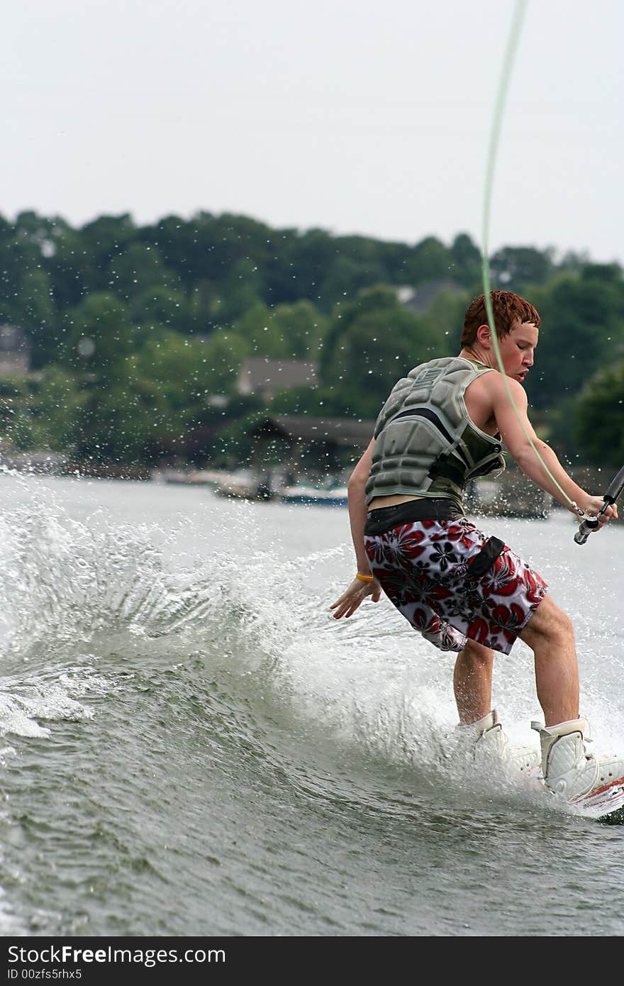 Wakeboarding Teen