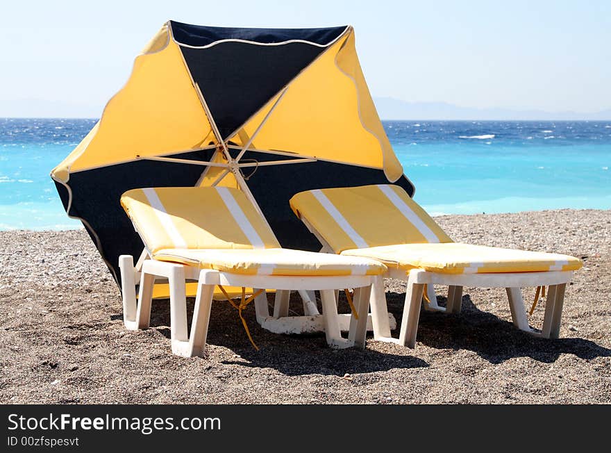 Sunbath on the island in Greece