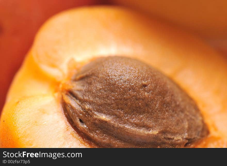 Closeup of fresh young colored apricot