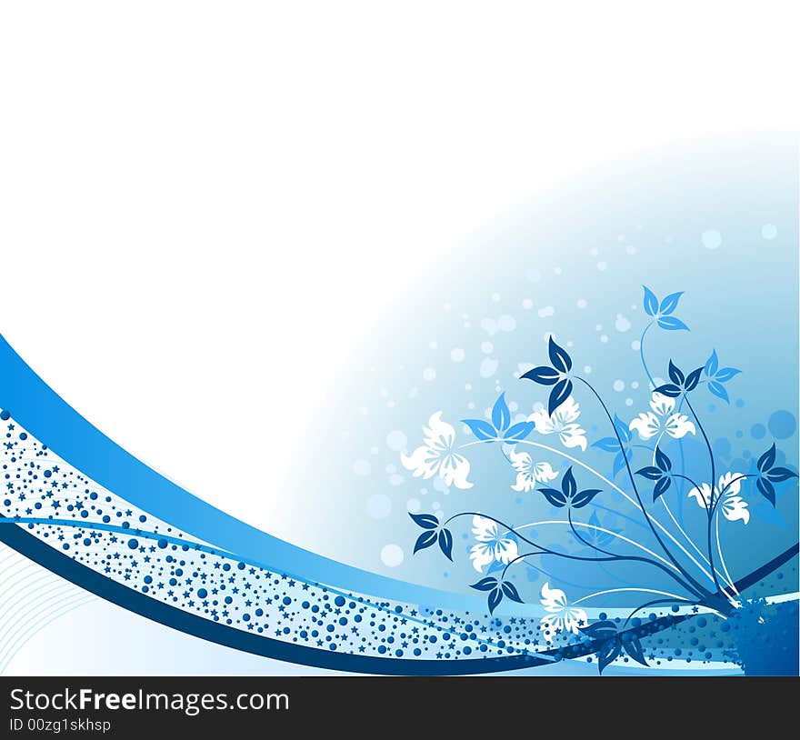 Floral  vector design background illustration