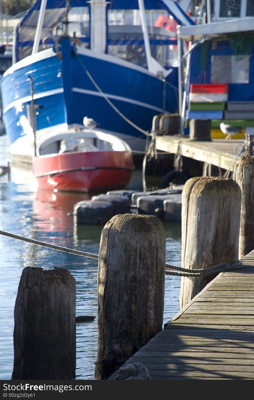 Boats in the habour of travemuende, germany. Boats in the habour of travemuende, germany