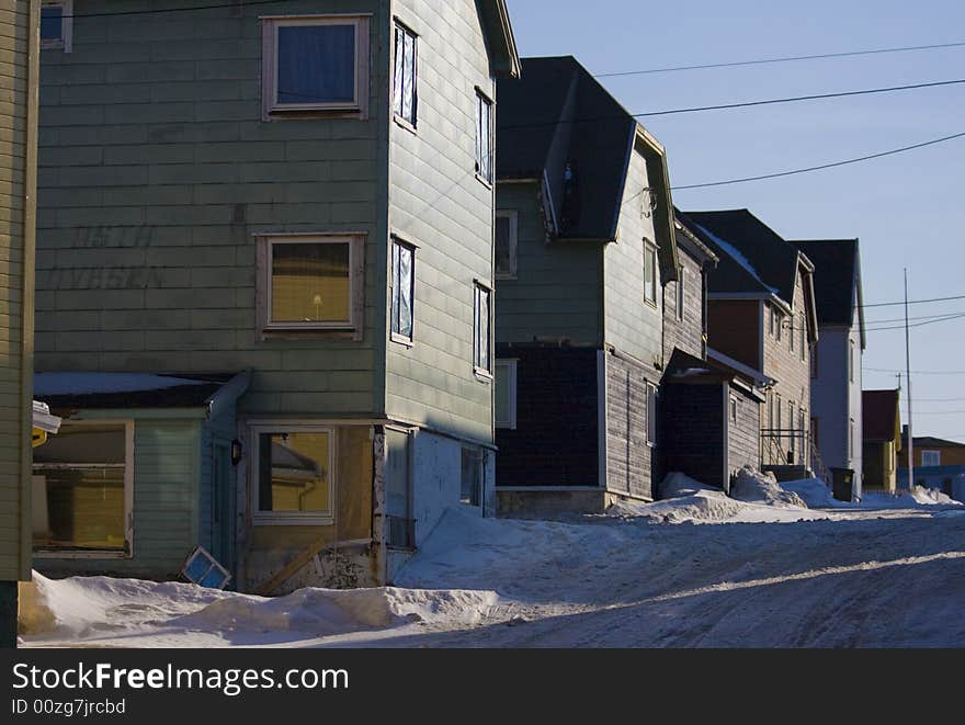 Village in Norway, artic ocean. Village in Norway, artic ocean