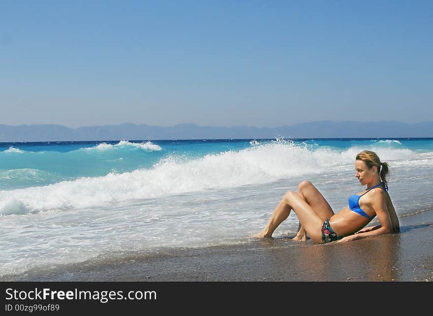 Bikini girl on beach