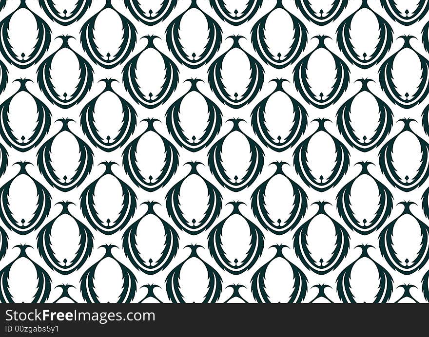 Ottoman style wallpaper pattern and shape