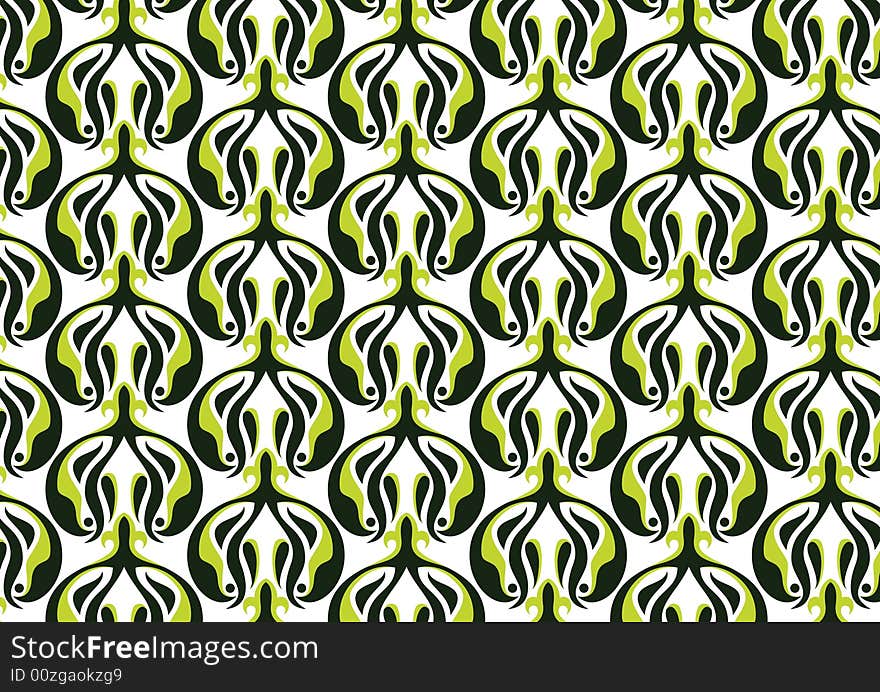 Ottoman style wallpaper pattern and shape