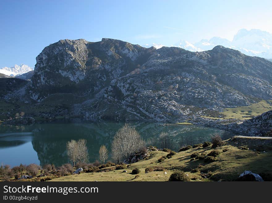 Lake in mountains