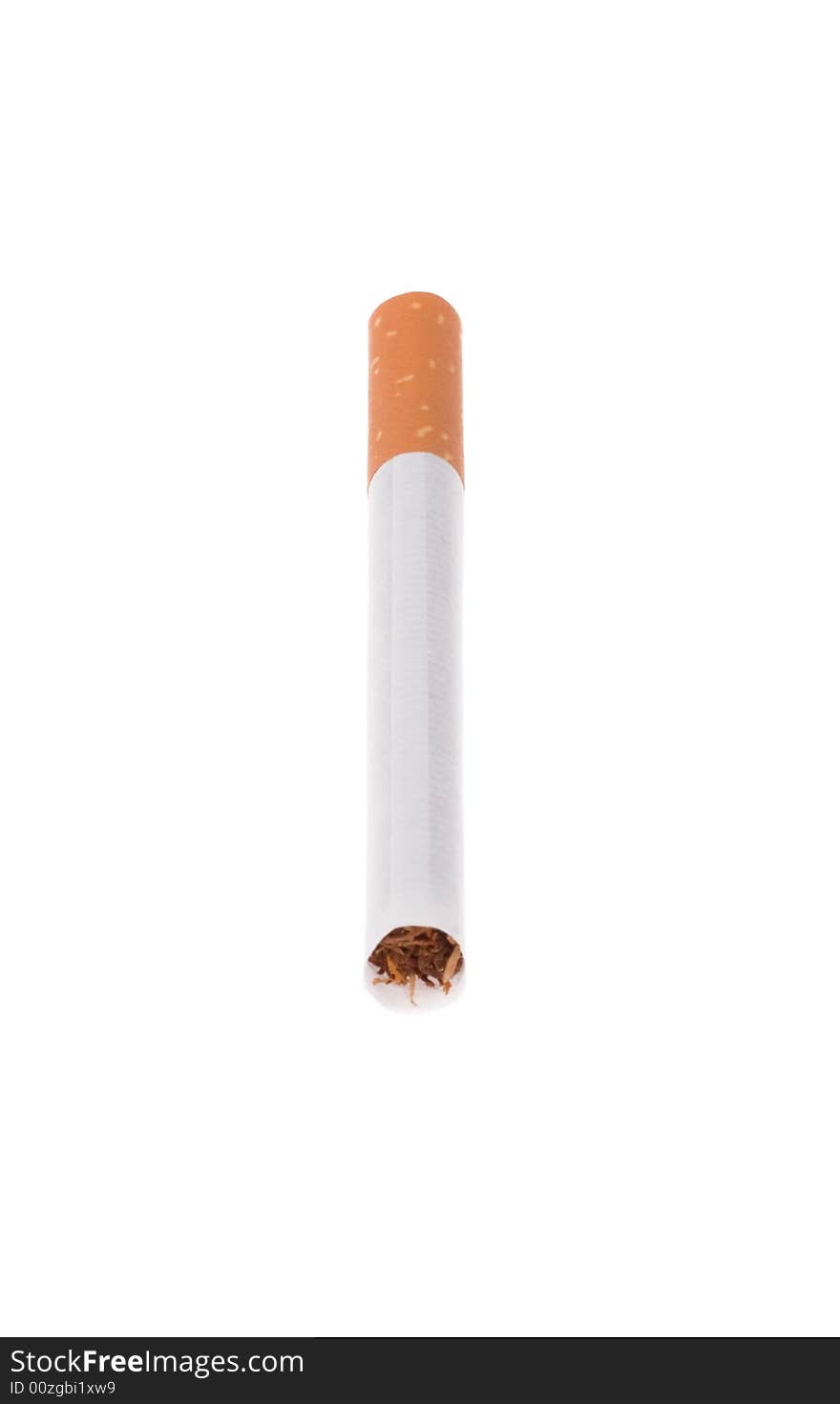 Cigarette, isolated objects, photo on the white background