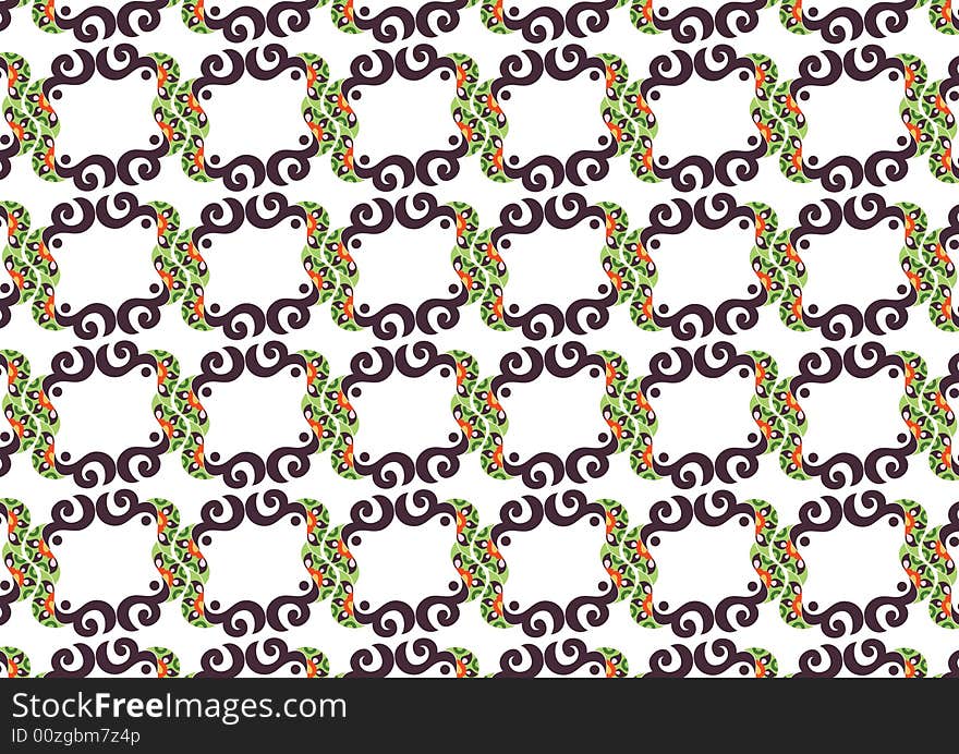 Ottoman style wallpaper pattern and shape