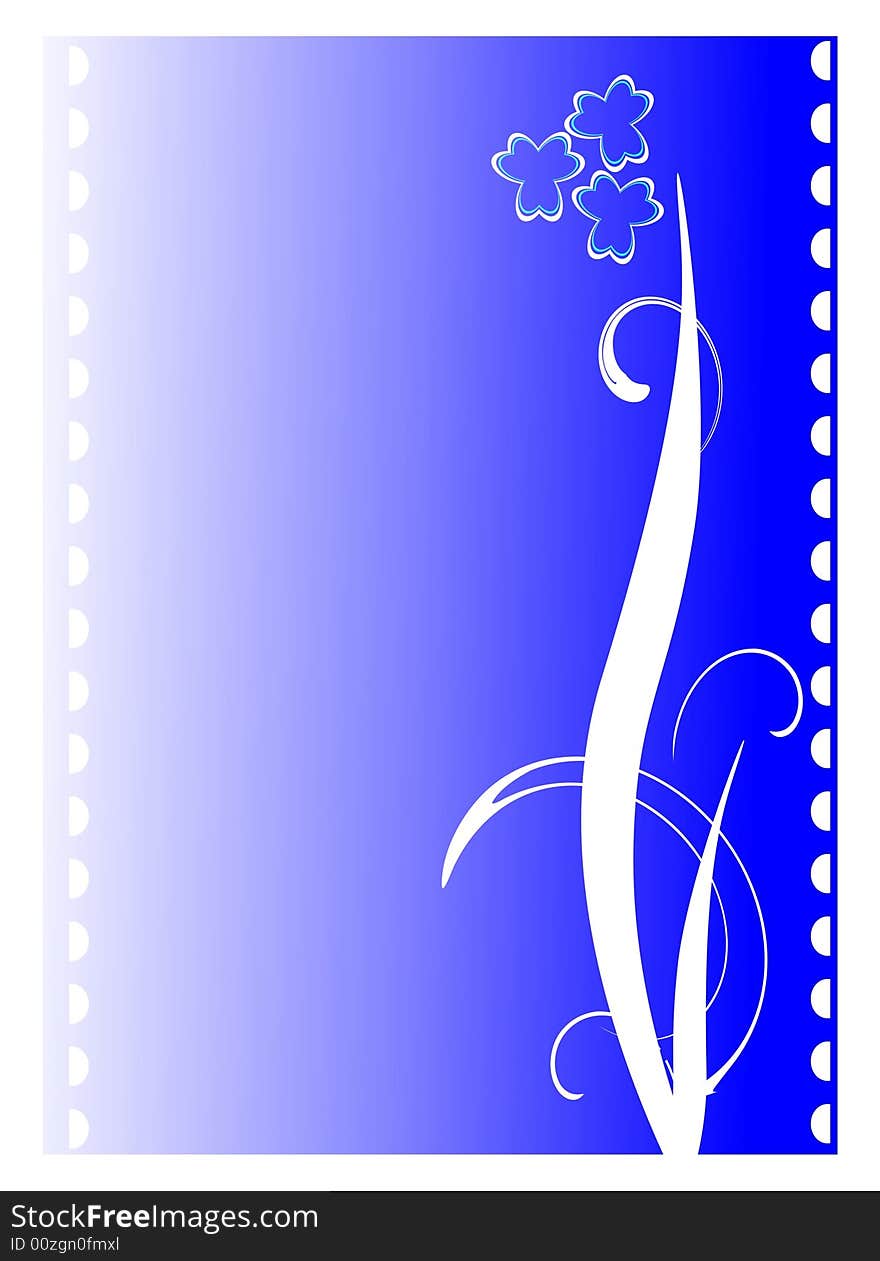 Graphic ornament on blue background