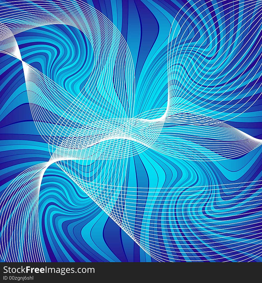 Blue abstract background and lines