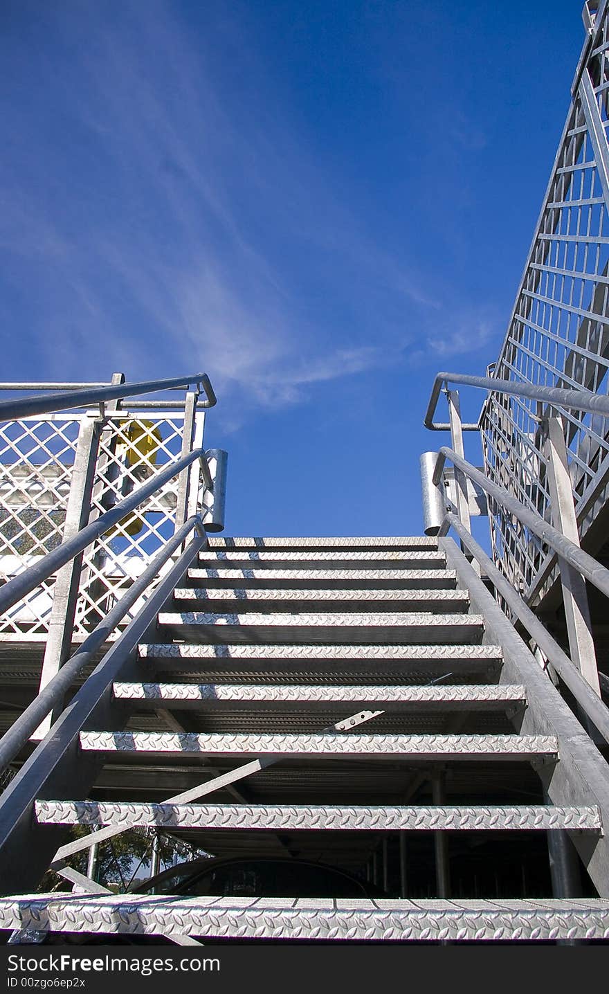 Stairways at montage parking place, Ada Ciganlija, Beograd. Stairways at montage parking place, Ada Ciganlija, Beograd