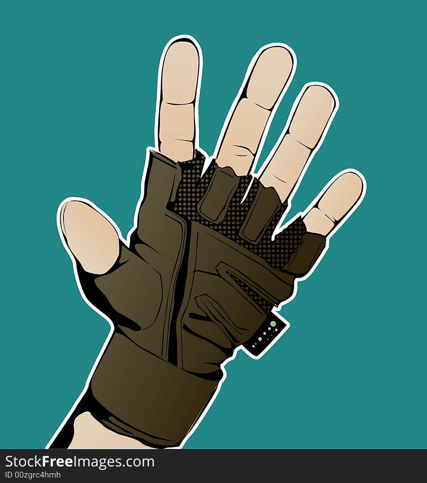 Vector hand in glove cycle