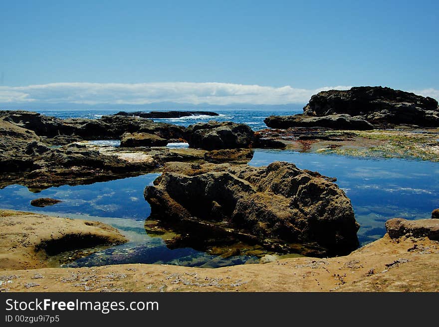 Rocks At The Low Tides