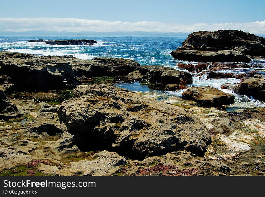 Rocks at the low tides