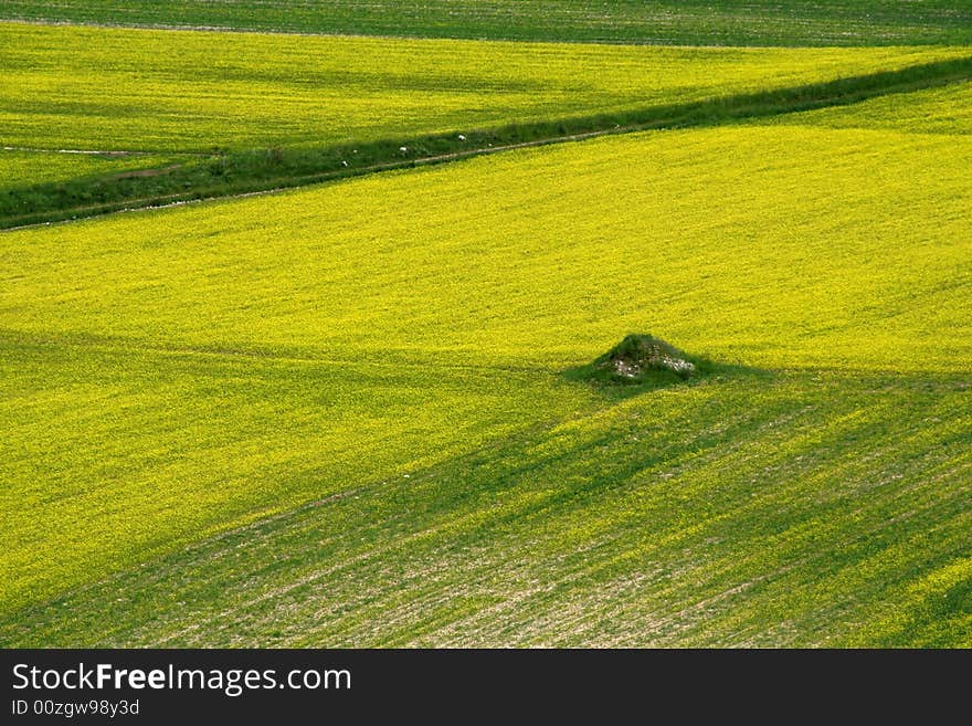 Summer landscape captured near Castelluccio di Norcia - Umbria - Italy. Summer landscape captured near Castelluccio di Norcia - Umbria - Italy