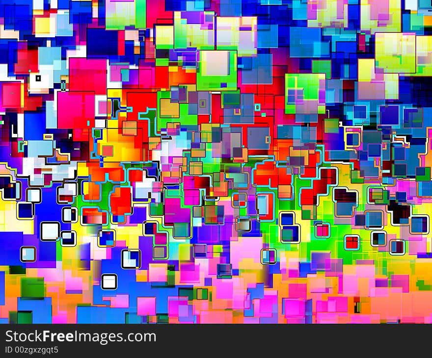 A colourful abstract background made out of squares. It would make an intresting background texture. A colourful abstract background made out of squares. It would make an intresting background texture.