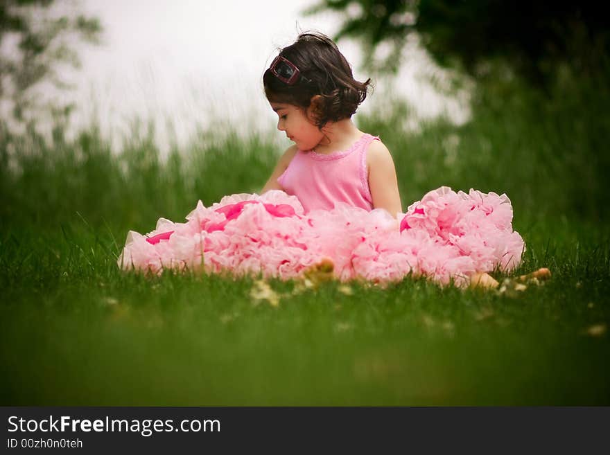 Child wearing pettiskirt