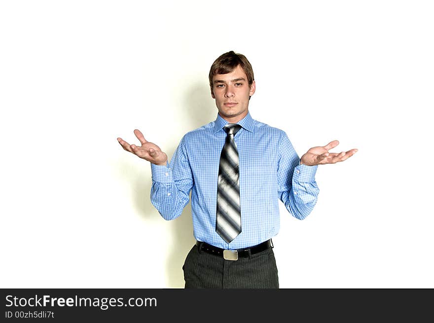 A male model photographed in the studio