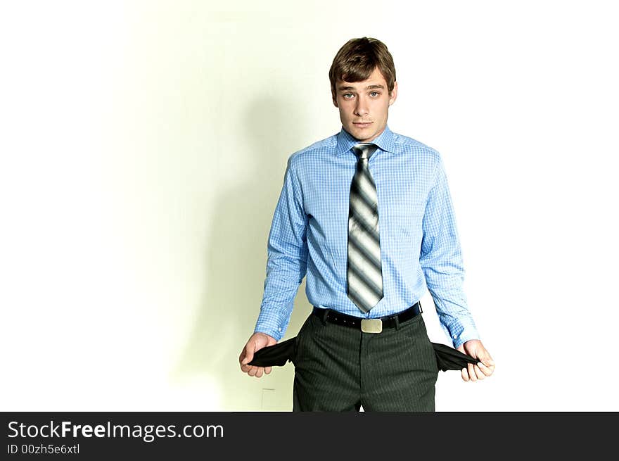 A male model photographed in the studio