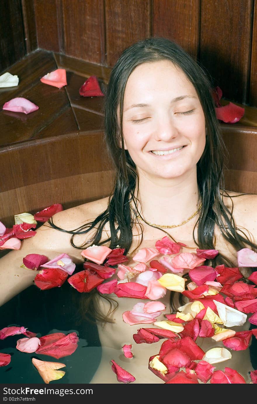 Girl Sitting In Bathtub - Vertical