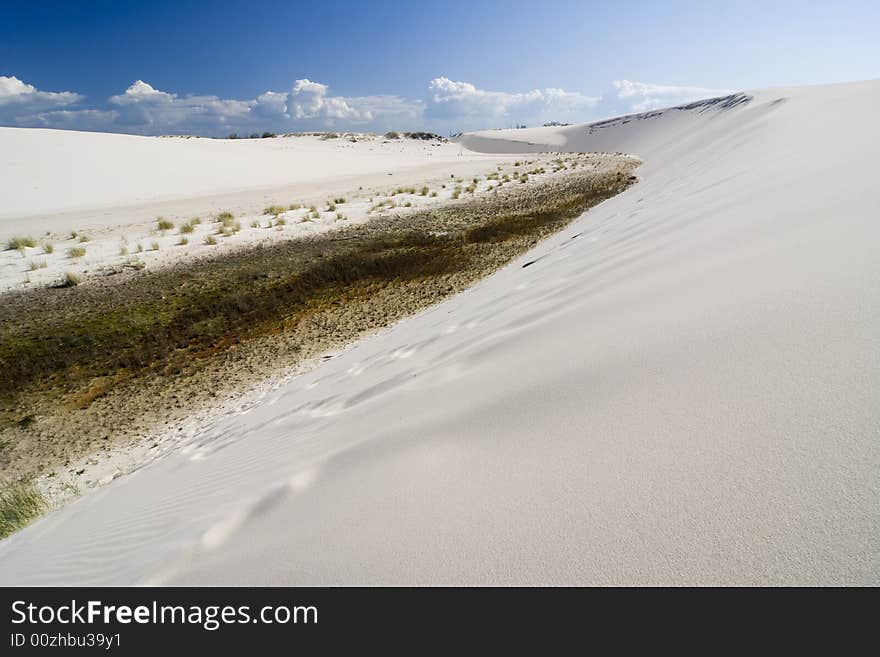 The landscape on desert Leba. The landscape on desert Leba