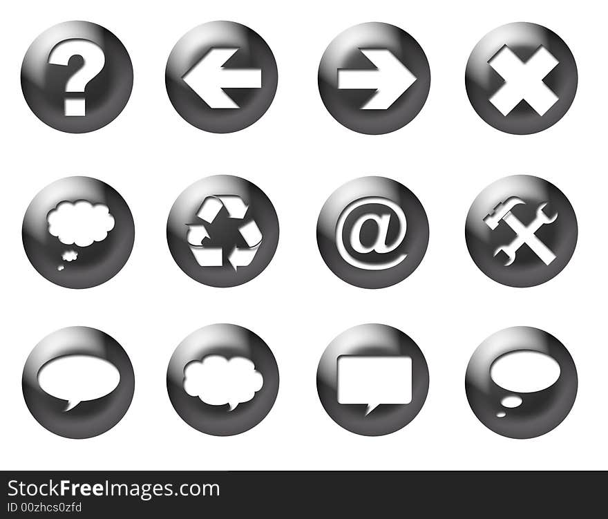 Round buttons useful for websites, designs, etc. Round buttons useful for websites, designs, etc.