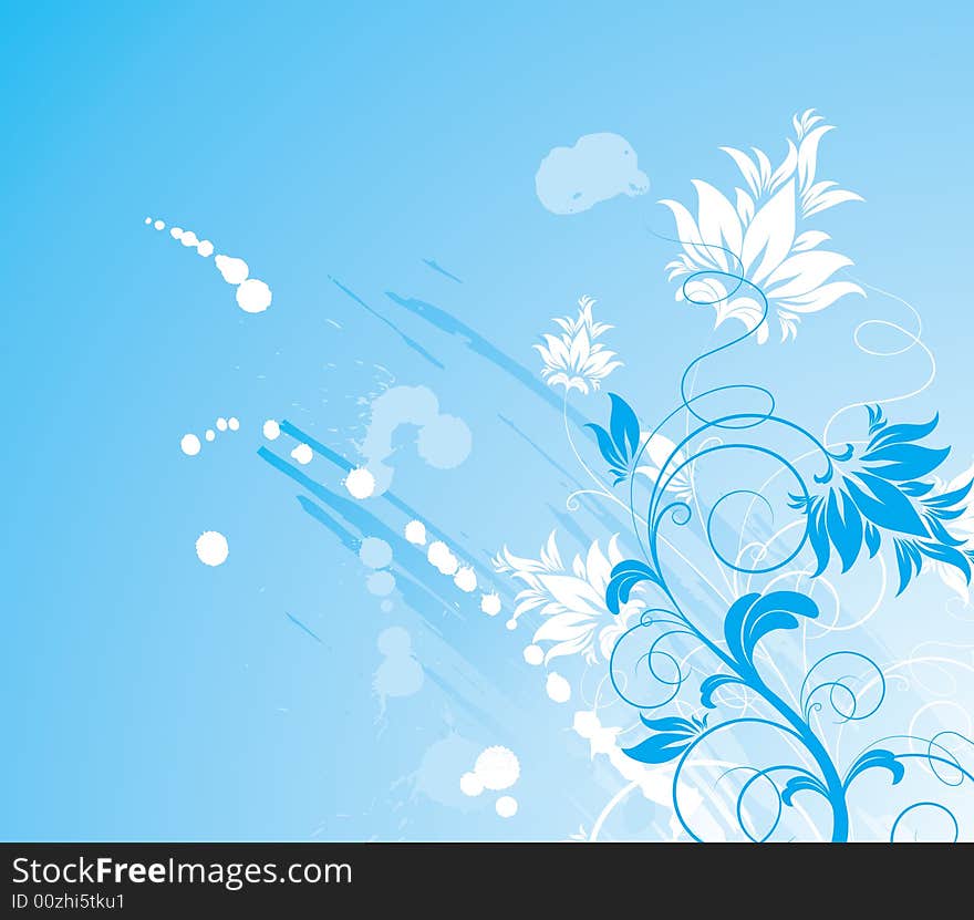 Abstract floral background. A vector format is added. Suits well for a postcard or background. Abstract floral background. A vector format is added. Suits well for a postcard or background