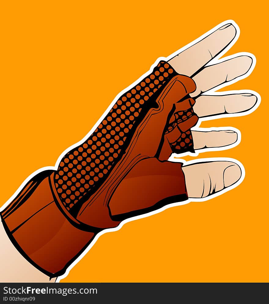 Vector hand in glove cycle