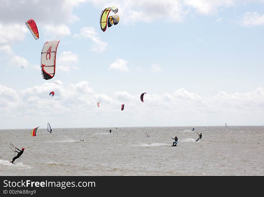 Kites for boarding in sea