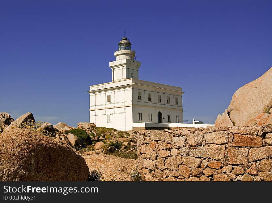 Good shot of lighthouse in Sardinia