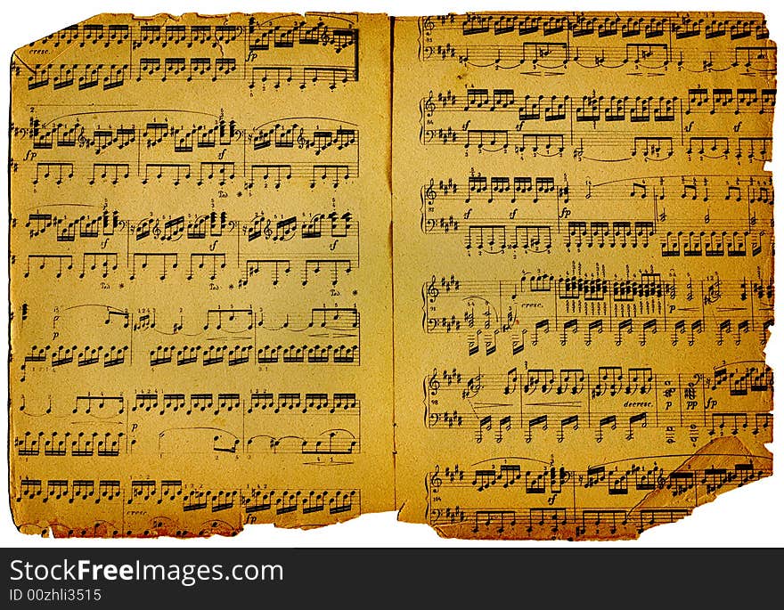 Vintage musical pages