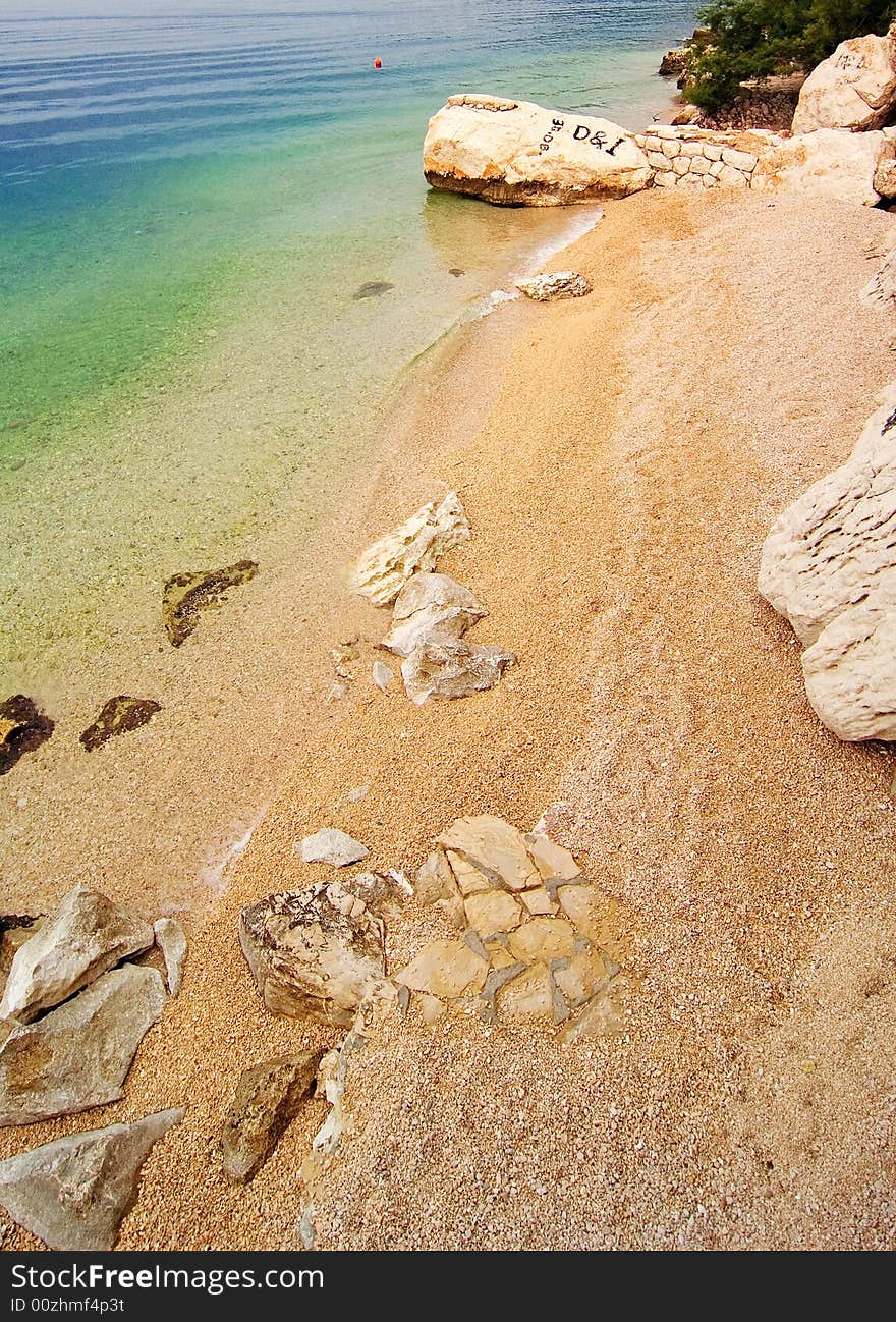 Water and Sand in the Croatia. Water and Sand in the Croatia