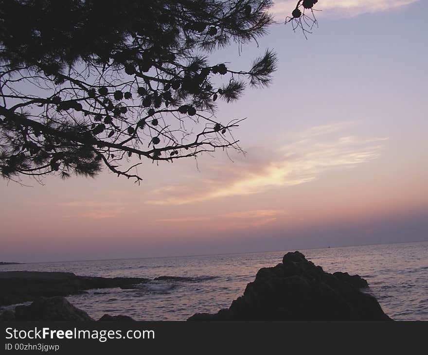 Beach at dusk