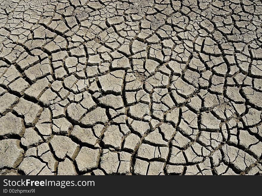 Cracked earth texture and background