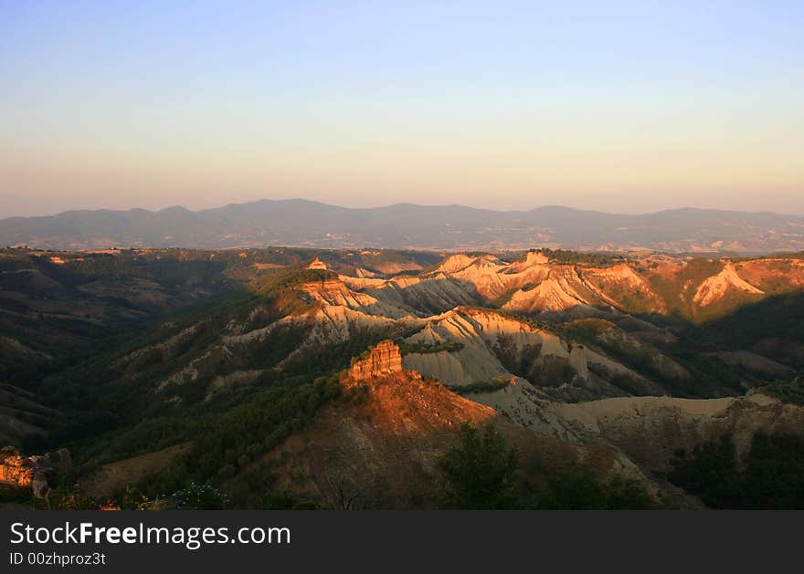 Photo of badands in the lazio regione - Italy. Photo of badands in the lazio regione - Italy