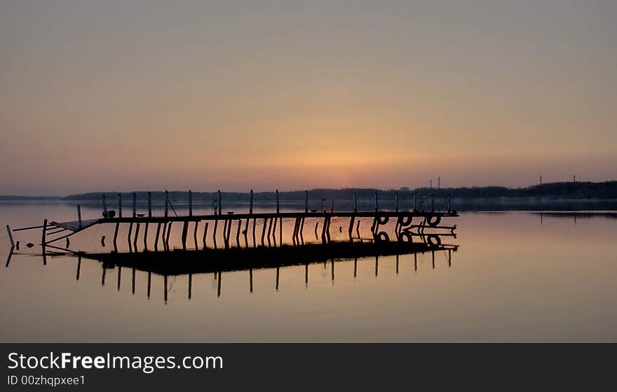 Beautiful sunset in the evening