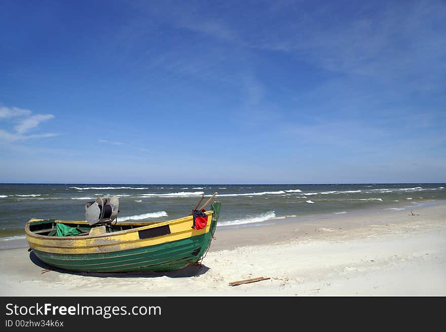 Fishboat at beach from Poland