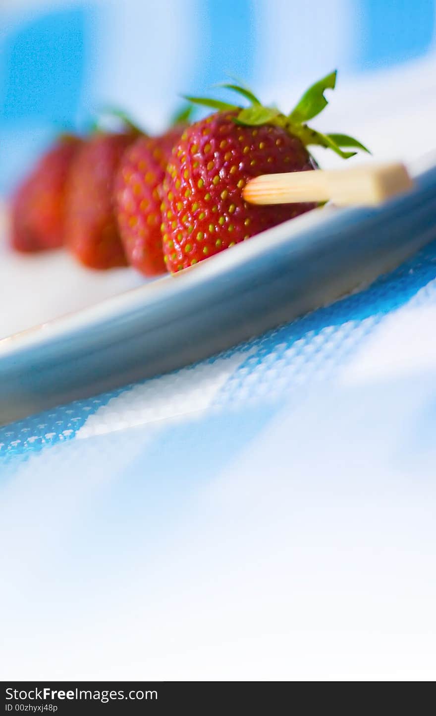 Strawberry Barbecue On Plate